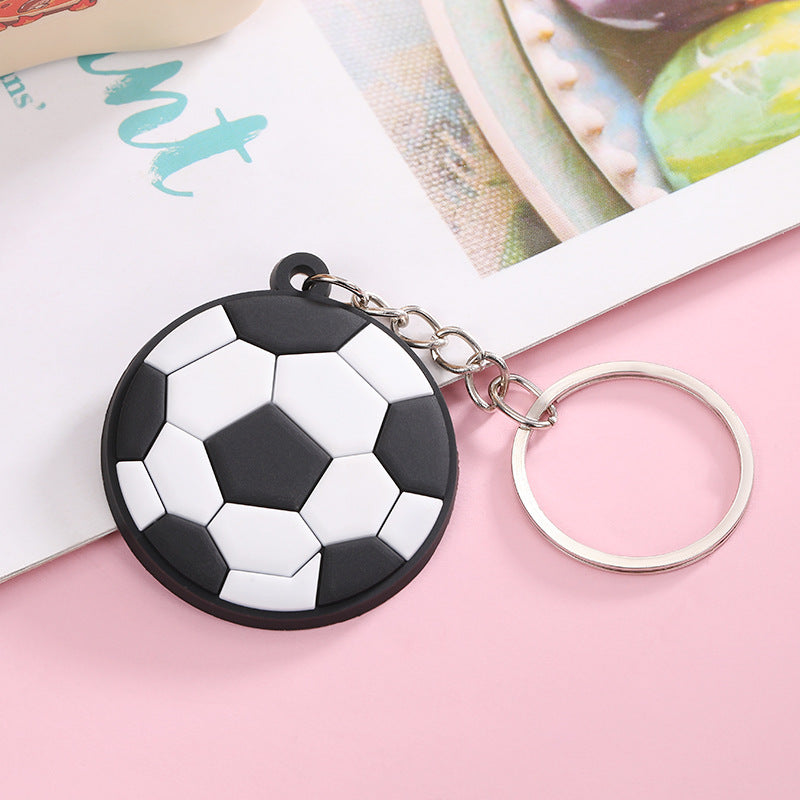 Wholesale Creative PVC football basketball sports goods keychain